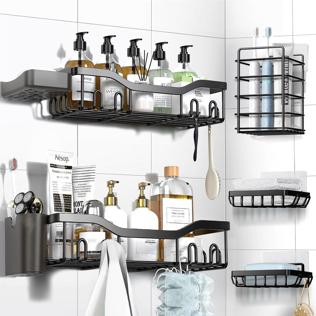 Shower Caddy Adhesive Shower Organizer 7-Pack