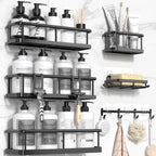 Shower Caddy Adhesive, 100% Rustproof Shower Organizer with Soap Holder
