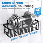 Adhesive Shower Caddy, 5 Pack Rustproof Stainless Steel Bath Organizers