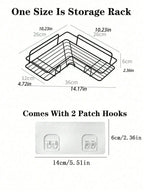 2pcs Punch-Free Triangle Corner Rack: Practical Bathroom Kitchen Home Storage Organizer