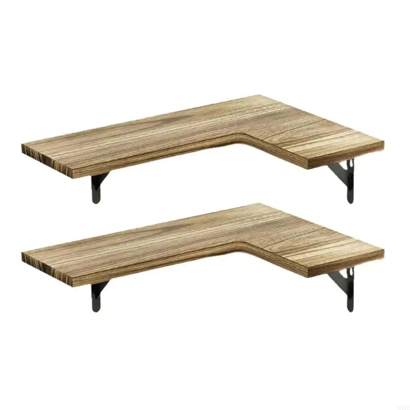Space Saving Corner Wall Shelves Modern Corner Wall Mounted Shelves Delicate Wood Floating Shelves for Decoration