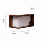 Space Saving 90 Degree Corner Wall Shelf Wall Mounted Suspended Wooden Display Shelf Floating Shelf Corner Bookshelf Home