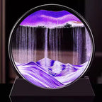 3D Moving Sand Art Picture Round Glass Deep Sea Sandscape Hourglass Quicksand Craft