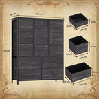 Chest of Drawers 15 Drawers Fabric Dresser with Large Storage Organizer