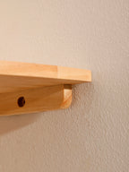 Wall Corner Shelves Wood Floating Wall Shelf Round End Wall Mounted Floating Corner Shelf for Bedroom Living Room and Kitchen