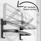50CM Matte Black Folding Holder With Hook Towel Holder Wall Mount AluminumTowel Rack Bathroom shower rack Bathroom Accessories