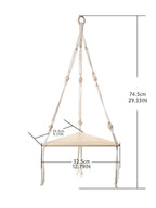 Wooden Corner Shelf Wall Decor Pot Storage Display Stand Macrame Floating Shelf Wall Organizer Boho Room Nordic Home Decoration