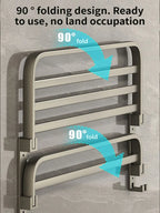 Upgrade And Thicken Grey/Black 50CM-60CM Towel Rack Space Aluminum Toilet Storage Rack Wall Mounted BathTowel Rack