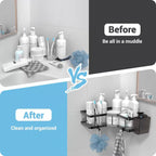 No Drilling Stainless Steel Triangle Double Layer Shelf for Bathroom Balcony Kitchen Corner Storage Space Saving Durable Design