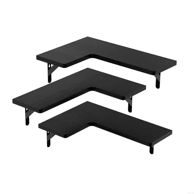Space Saving Corner Wall Shelves Modern Corner Wall Mounted Shelves Delicate Wood Floating Shelves for Decoration